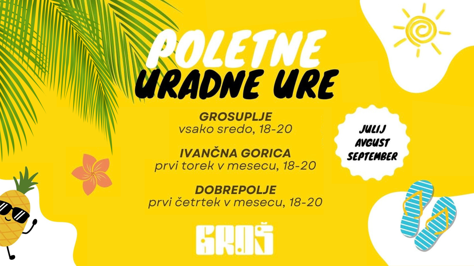 Poletni urnik uradnih ur